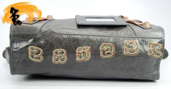 173084C Balenciaga手提包 巴黎世家單肩包 進(jìn)口牛皮經(jīng)典時(shí)尚女包 機(jī)車包 深銀灰色