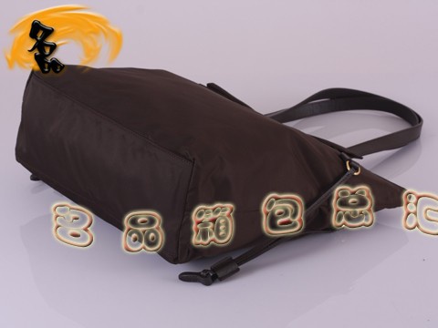 BR4022 Prada休閑包 普拉達(dá)單肩包 防水尼龍帆布女包 帆布包 咖啡色