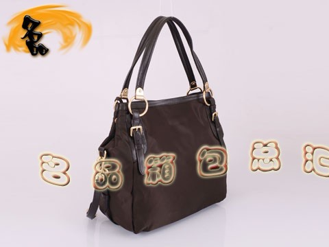 BR4290 Prada斜挎包 防水尼龍帆布女包 普拉達單肩包 帆布包 啡色
