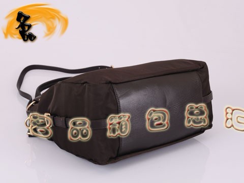 BR4290 Prada斜挎包 防水尼龍帆布女包 普拉達單肩包 帆布包 啡色