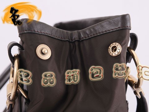 BR4290 Prada斜挎包 防水尼龍帆布女包 普拉達單肩包 帆布包 啡色