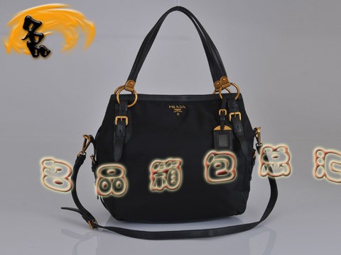 BR4290 普拉達單肩包 Prada斜挎包 防水尼龍帆布女包 帆布包 黑色