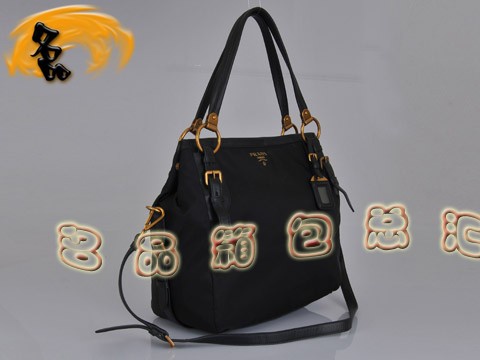 BR4290 普拉達單肩包 Prada斜挎包 防水尼龍帆布女包 帆布包 黑色