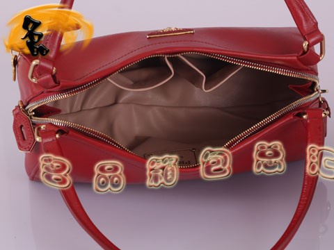 BR4418 Prada單肩包 普拉達(dá)手提包 時尚休閑包 進(jìn)口頭層牛皮女包 紅色