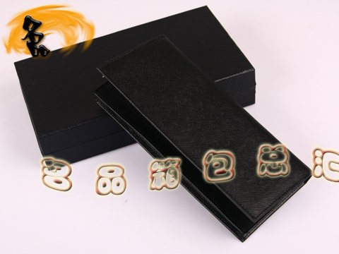 2M1113A Prada錢包 進(jìn)口十字紋牛皮錢夾 普拉達(dá)男士長款錢包 Prada錢夾 黑色