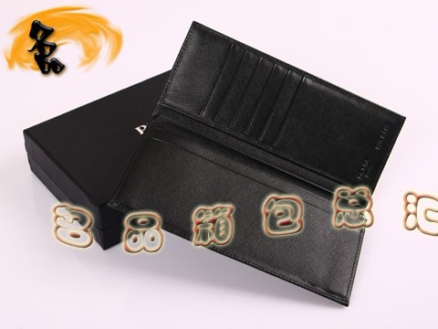 M836A Prada最新款 普拉達男士長款錢夾 Prada錢包 Prada錢夾 黑色