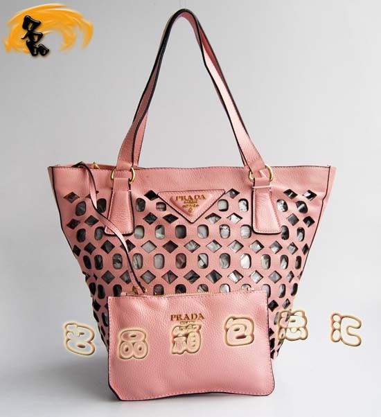 1026 Prada 最新款女包 時尚休閑女士單肩包 Prada女包 原版一比一品質 粉紅色