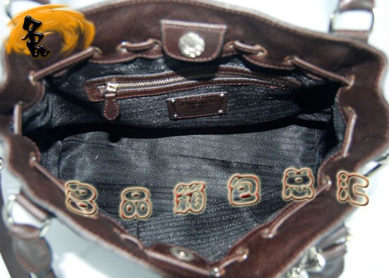 5669 Prada女包 普拉達斜挎包 Prada時尚休閑女士單肩包 最新款女包 深啡色