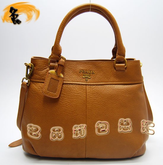 5673 Prada女包 普拉達斜挎包 Prada時尚休閑女士手提包 最新款女包 土黃色