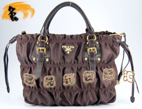 29208 Prada女包 最新款女包 普拉達(dá)手提包 Prada時(shí)尚休閑女士單肩包 咖啡色