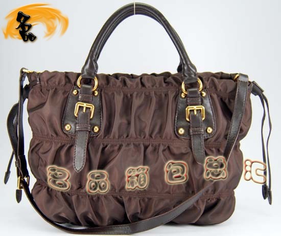 29208 Prada女包 最新款女包 普拉達(dá)手提包 Prada時(shí)尚休閑女士單肩包 咖啡色