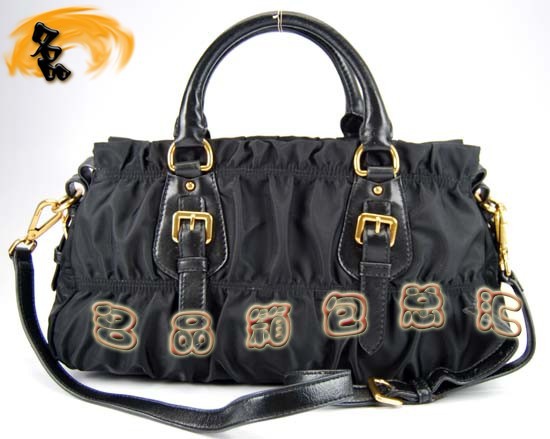 29211 Prada女包 Prada時尚休閑女士斜挎包 普拉達手提包 最新款女包 黑色