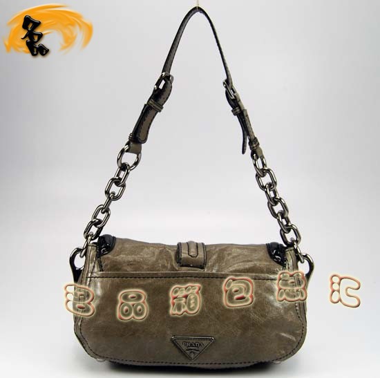 29245 最新款女包 Prada手拎包 普拉達單肩包 Prada時尚休閑豬鼻包 銀灰色