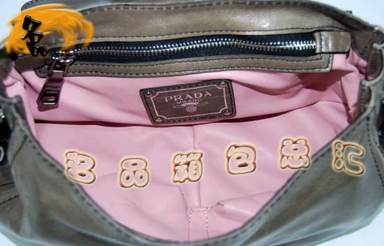 29245 最新款女包 Prada手拎包 普拉達單肩包 Prada時尚休閑豬鼻包 銀灰色