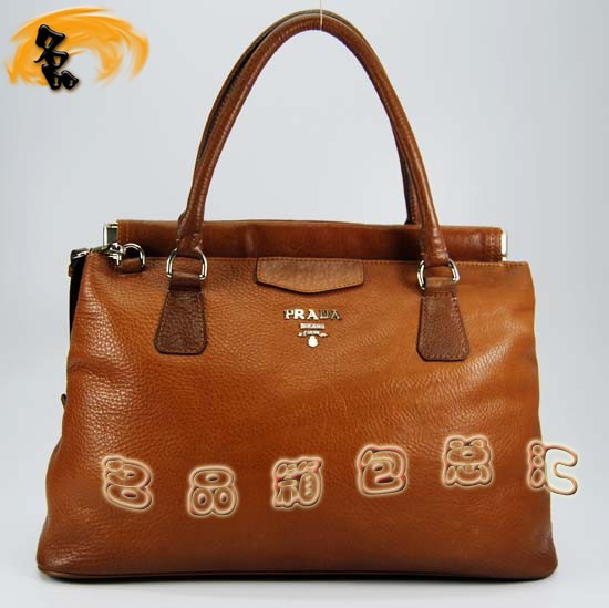 80069 Prada單肩包 Prada時尚休閑包 普拉達斜挎包 最新款女包 淺啡色