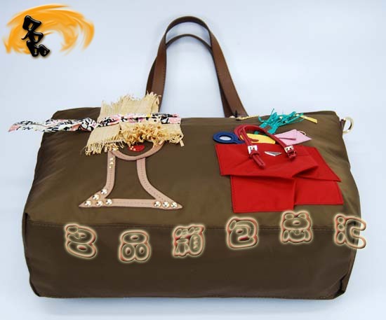 89277 Prada女包 普拉達手提包 Prada時尚休閑女包 最新款單肩包 卡其色