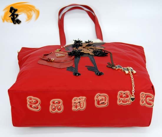 89302 Prada女包 普拉達手提包 Prada時尚休閑女包 最新款單肩包 大紅色