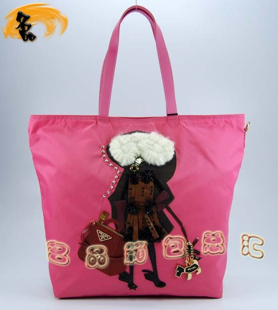 89302 Prada女包 Prada時尚休閑女包 最新款單肩包 普拉達手提包 粉紅色