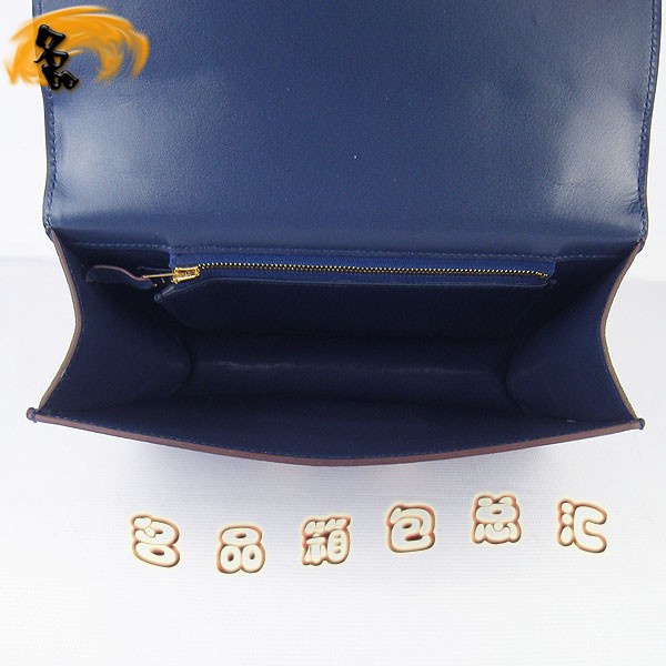 017 愛馬仕 新款H扣單肩包 Hermes Constancec系列 經(jīng)典款兩用女包 深藍色復(fù)古斜挎包
