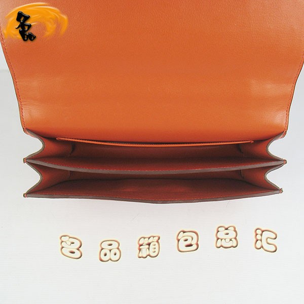020 愛(ài)馬仕 新款H扣單肩包 經(jīng)典款兩用女包 Hermes Constancec系列 橙色復(fù)古斜挎包
