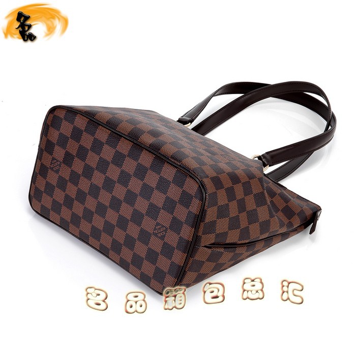 N41102 LV最新款 LV棋盤(pán)格女包 單肩包 LV格仔系列女士休閑包 咖啡色