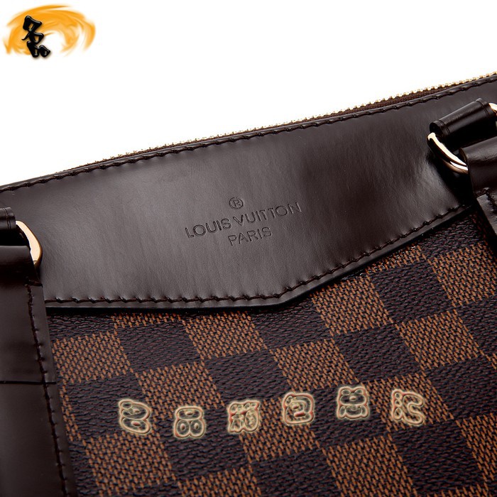 N41102 LV最新款 LV棋盤(pán)格女包 單肩包 LV格仔系列女士休閑包 咖啡色