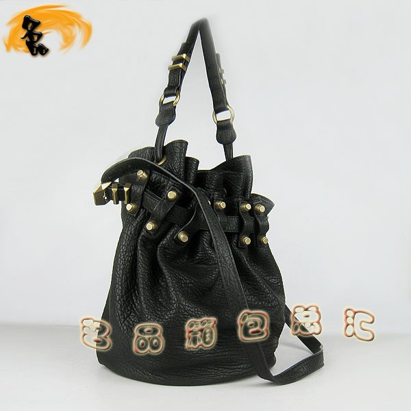 63462 水桶包 Alexander Wang最新款女士單肩包 斜挎包 亞利山大王女包 黑色