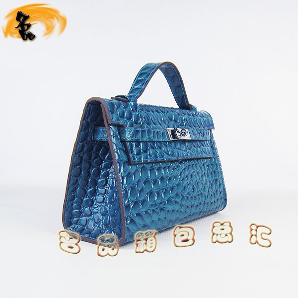 H008 最新款Hermes女包 手提包 愛馬仕晚宴包 Hermes Kelly Bag 凱莉包 石頭紋 中藍色