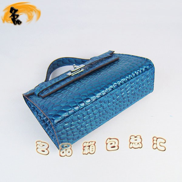 H008 最新款Hermes女包 手提包 愛馬仕晚宴包 Hermes Kelly Bag 凱莉包 石頭紋 中藍色