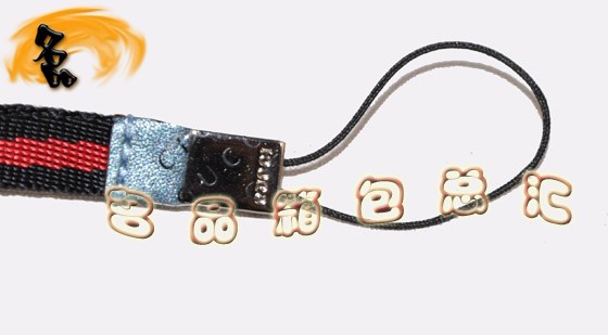 07168R Gucci手機掛飾 Gucci飾品 Gucci手機鏈 古奇最新款掛件 織帶 黑配紅色