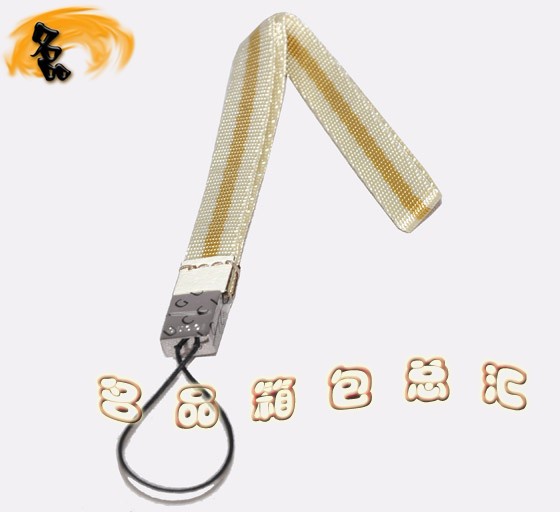 07168R Gucci手機掛飾 Gucci飾品 Gucci手機鏈 古奇最新款掛件 織帶 米白配黃色