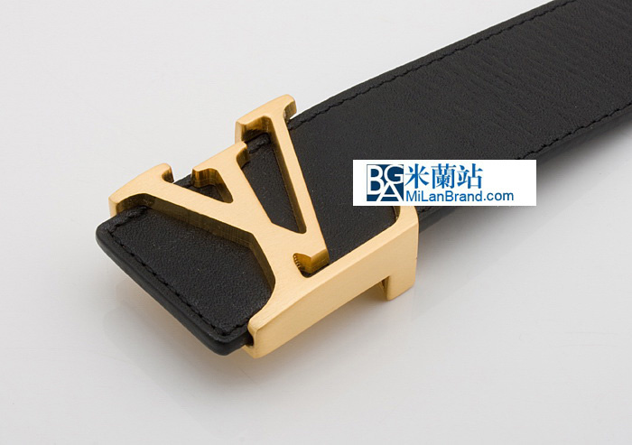 9638 LV皮帶 男款全皮皮帶 LV男士皮帶 時尚男士LV腰帶 牛皮 黑色金扣