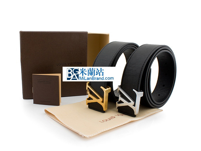 9638 LV皮帶 男款全皮皮帶 LV男士皮帶 時尚男士LV腰帶 牛皮 黑色金扣