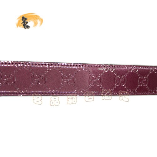 170854 Gucci皮帶 Gucci腰帶 Gucci經(jīng)典款漆皮時(shí)尚女士皮帶 古奇牛皮女士皮帶 紫色