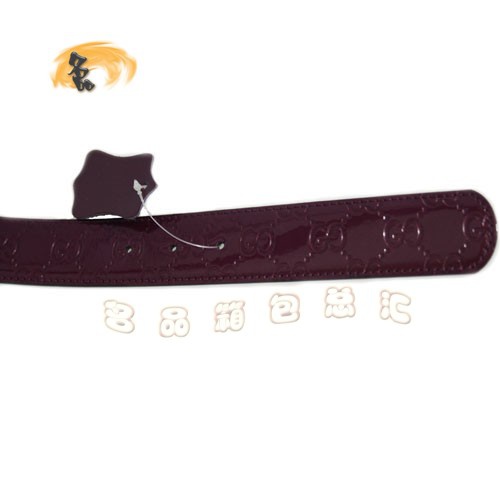170854 Gucci皮帶 Gucci腰帶 Gucci經(jīng)典款漆皮時(shí)尚女士皮帶 古奇牛皮女士皮帶 紫色