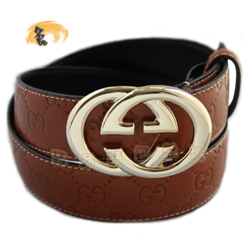 170854 Gucci皮帶 Gucci腰帶 Gucci經(jīng)典款時尚男士皮帶 古奇牛皮男士皮帶 棕色