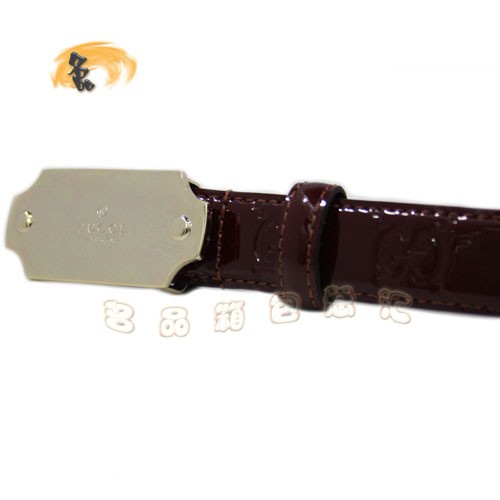 146349 經典款Gucci漆皮時尚女士皮帶 古奇牛皮女士皮帶 腰帶 Gucci皮帶 紫紅色