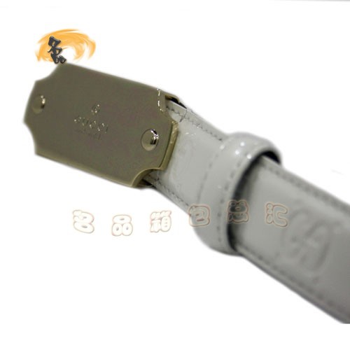 146349 經(jīng)典款Gucci漆皮時(shí)尚女士皮帶 古奇牛皮女士皮帶 腰帶 Gucci皮帶 白色