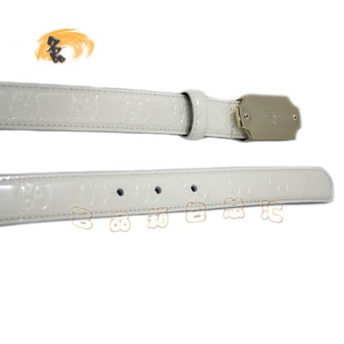 146349 經(jīng)典款Gucci漆皮時(shí)尚女士皮帶 古奇牛皮女士皮帶 腰帶 Gucci皮帶 白色