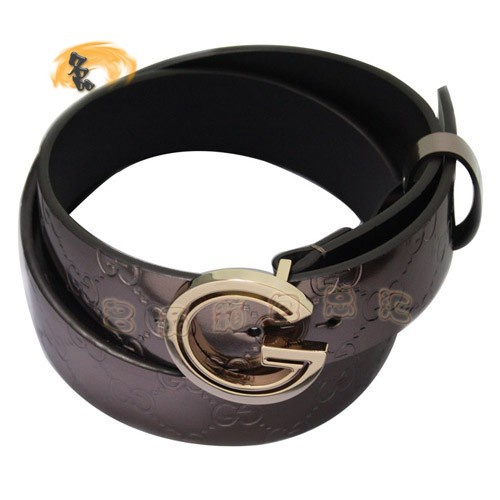 155077 經典款漆皮皮帶 Gucci女士皮帶 古奇女款皮帶 腰帶 Gucci皮帶 銀灰色