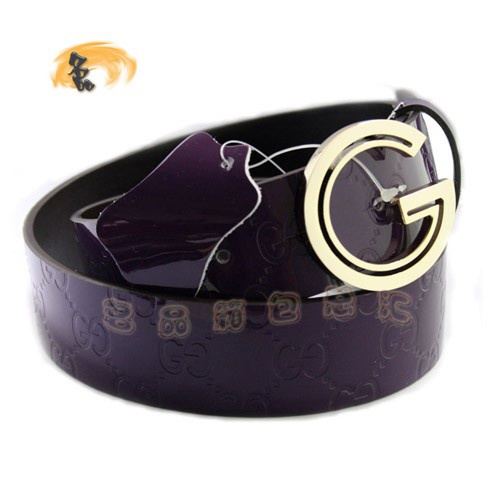 155077 經典款漆皮皮帶 Gucci女士皮帶 古奇女款皮帶 腰帶 Gucci皮帶 紫色