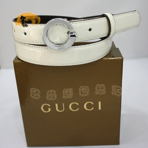 U135 Gucci皮帶 Gucci漆皮女士皮帶 古奇皮帶 牛皮 Gucci腰帶 白色