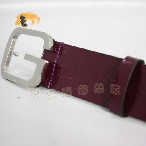 162932 Gucci皮帶 Gucci漆皮女士皮帶 古奇皮帶 牛皮 Gucci女士皮帶 腰帶 紫紅色