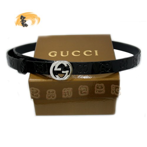 N013 古奇皮帶 Gucci皮帶 Gucci漆皮時尚女士皮帶 牛皮Gucci腰帶 黑色