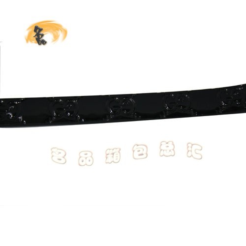 N013 古奇皮帶 Gucci皮帶 Gucci漆皮時尚女士皮帶 牛皮Gucci腰帶 黑色