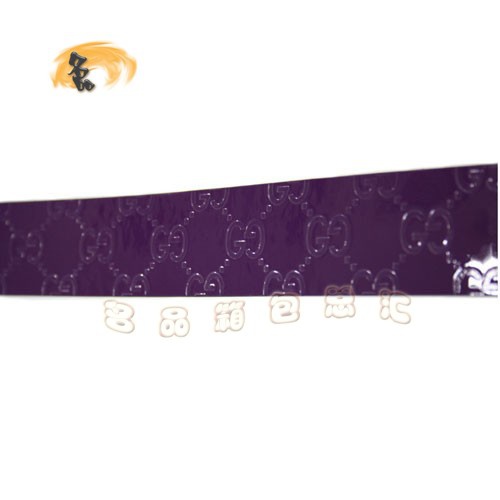 201790 Gucci皮帶 Gucci時(shí)尚牛皮雙G壓花女士皮帶 古奇皮帶 漆皮腰帶 紫色銀扣