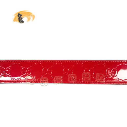 207557 經典款Gucci漆皮時尚女士皮帶 古奇皮帶 Gucci皮帶 牛皮Gucci腰帶 玫紅色