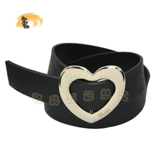 201791 Gucci皮帶 經(jīng)典款Gucci時尚牛皮雙G壓花女士皮帶 古奇皮帶 Gucci腰帶 黑色