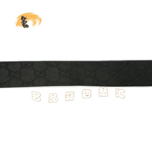 201791 Gucci皮帶 經(jīng)典款Gucci時尚牛皮雙G壓花女士皮帶 古奇皮帶 Gucci腰帶 黑色
