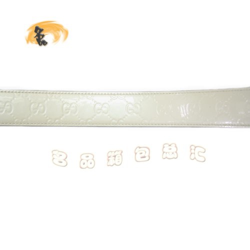 207557 經(jīng)典款Gucci漆皮時尚女士皮帶 古奇皮帶 Gucci皮帶 牛皮Gucci腰帶 白色
